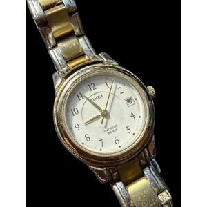 Timex Indiglo WR 50M Women's Two-Tone Stainless Steel Analog Quartz Watch Date